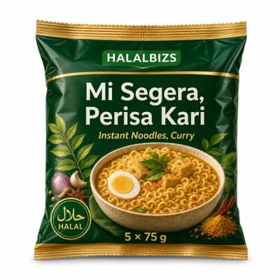 Instant Noodles Curry, 5 × 75 g