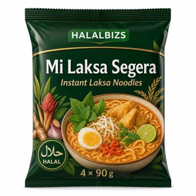 Instant Laksa Noodles, 4 × 90 g