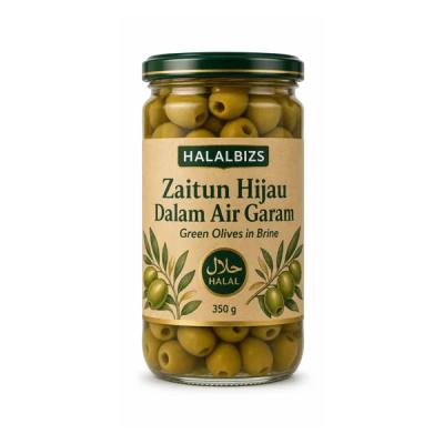 Green Olives In Brine, 350 g